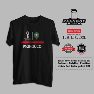 เสื้อยืด พิมพ์ลายโลโก้ Morocco Federation World Cup สําหรับผู้ชาย