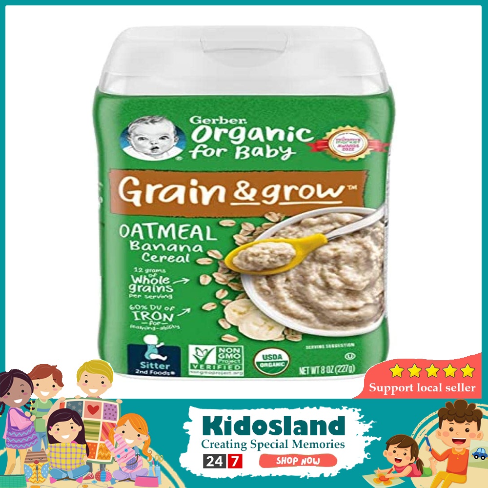 [sgseller] Gerber Oatmeal Banana Organic Cereal -
