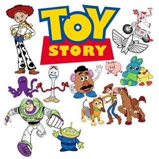 สติกเกอร์ไวนิล ลายการ์ตูน Toy Story ล้างทําความสะอาดได้ สําหรับติดตกแต่งเสื้อผ้า