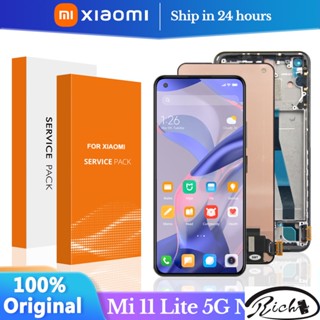 สําหรับ Xiaomi Mi 11 Lite 5G NE หน้าจอสัมผัส LCD พร้อมกรอบประกอบ Digitizer 2109119Dg 2107119จอแสดงผล DC