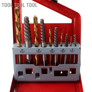 Tool 10 ชิ้น Screw Extractor เหล็กความเร็วสูงที่เสียหาย Remover เจาะ Bit Kit สำหรับอุปกรณ์อุตสาหกรรม