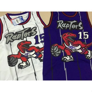 เสื้อกีฬาบาสเก็ตบอล ลายทีม Raptor Medi Jersey No. แฟชั่นฤดูร้อน สไตล์คลาสสิก 1 15 คาร์เตอร์ ปักลายมังกร สีม่วง สําหรับผู้ชาย 446902