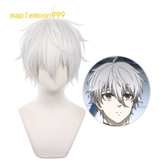 วิกผมสั้น คอสเพลย์ Seishiro Nagi 30 ซม. ทนความร้อน สีเงิน สีขาว