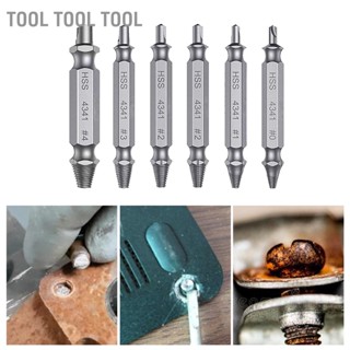 Tool 6PCS ชุดตัวแยกสกรูที่เสียหาย HSS ความแข็งสูงหัวคู่ Stripped Screw Extractor สำหรับ Bolt หัก