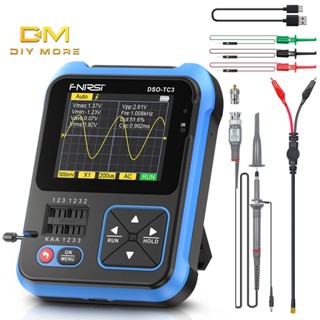 Diymore FNIRSI ออสซิลโลสโคปดิจิทัล DSO-TC3 เครื่องทดสอบทรานซิสเตอร์ LCR Meter Three-in-one มือถือ ขนาดเล็ก แบบพกพา