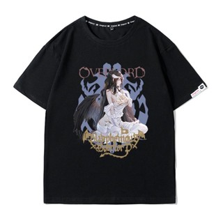 Overlord albedo เสื้อเชิ้ตผู้ชายและผู้หญิงใหม่ INS อนิเมะเสื้อยืดแฟชั่น ขนาด: S-4XL