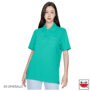 แตงโม (SUIKA) - เสื้อแตงโมคอปก POLO ชาย-หญิง (30 EMERALD)