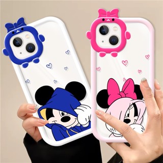 Case for OPPO A15 A12E A15S A53 A54 A57 A3S A72 A9 A5 2020 A96 A97 Kawii Girls Cute Couple Mickey Monster Lens Clear Silicone Phone Cover DCG