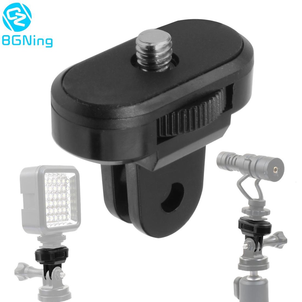 Bgning อะแดปเตอร์เมาท์ขาตั้งกล้อง 1/4 หัวสกรู ขนาดเล็ก ABS สําหรับ GoPro Hero 9 8 7 6 5 insta360 one x2 R DJI Osmo Action Cameras