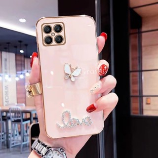 เคสโทรศัพท์ซิลิโคน แบบนิ่ม ลายผีเสื้อ หรูหรา สําหรับ Honor X7a X8a 4G HonorX7a HonorX8a