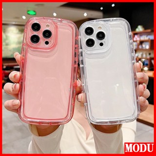 Modu เคสโทรศัพท์มือถือแบบนิ่ม TPU ใส กันกระแทก ลายคริสตัลน่ารัก สีหวาน สําหรับ OPPO A57 A77 A53 A33 A53S A52 A72 A92 A54 A55 A74 F19 A1K