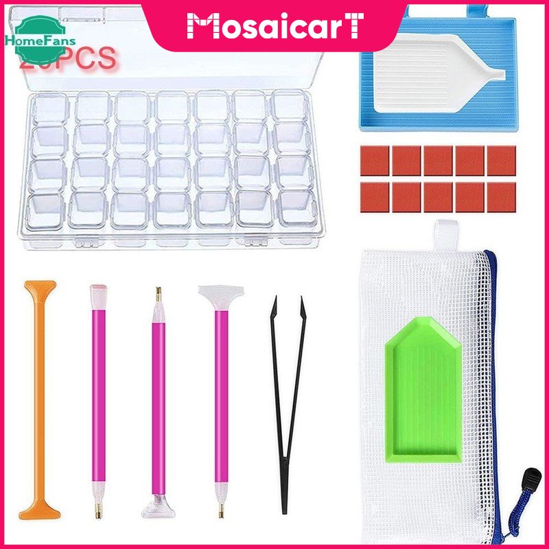 【MA พร้อมส่ง】ชุดเครื่องมือวาดภาพปักเพชร 11 20 45 127 ชิ้น พร้อมแหนบปากกา แบบเหนียว สําหรับผู้เริ่มต้น