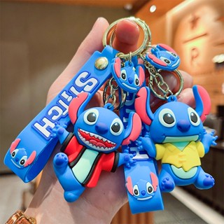 พวงกุญแจ จี้ตุ๊กตา Stitch น่ารัก สามมิติ สีแดง สไตล์คลาสสิก HAQQ