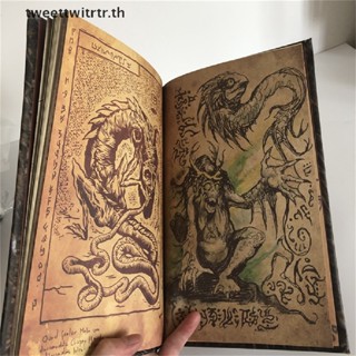 Trwitr หนังสือมายากล Necronomicon Dark Magic Book Demon Evil Dead Book Altar Ceremony Prop Collection TH