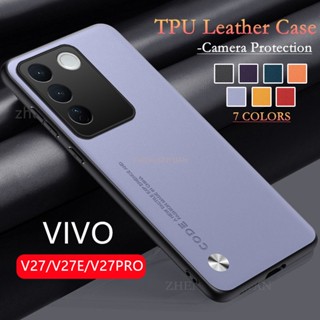 เคสโทรศัพท์มือถือหนัง TPU แบบนิ่ม กันกระแทก สําหรับ VIVO V27E V27 V27 Pro V27PRO