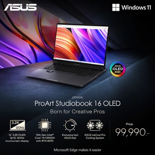 [รับจอง/ของเข้า8มิย.จำนวนจำกัด] Notebook ASUS ProArt Studiobook 16 OLED H7604JI-MY905WS i9-13980HX 32G 1TB RTX4070 V8...