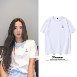 เสื้อยืดแขนสั้น พิมพ์ลาย jisoo Kim jisoo blackpink แฟชั่นฤดูร้อน สไตล์เกาหลี สําหรับผู้ชาย และผู้หญิง