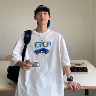 เสื้อยืดลําลอง คอกลม แขนสั้น พิมพ์ลายตัวอักษร สไตล์ฮิปฮอป สตรีท ญี่ปุ่น สําหรับผู้ชาย【M-5XL】