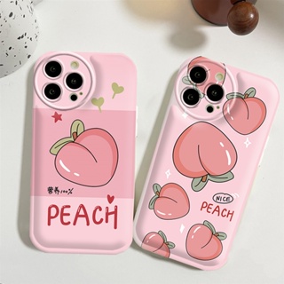 Hostr เคสโทรศัพท์มือถือ TPU ลายพีช ฤดูร้อน สําหรับ Samsung A14 A04 A04S A13 A03 A03S A12 A52 A52S A21S A50 A50S A30S A20 A10S A10 A11 M11 J7Prime J7Pro J6Prime J6Plus