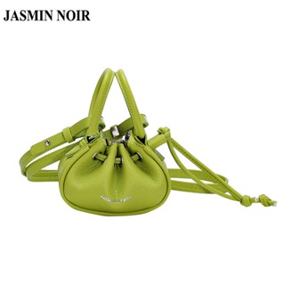 Jasmin NOIR กระเป๋าสะพายไหล่ สะพายข้าง หนัง PU ทรงบักเก็ต เรียบง่าย สําหรับผู้หญิง