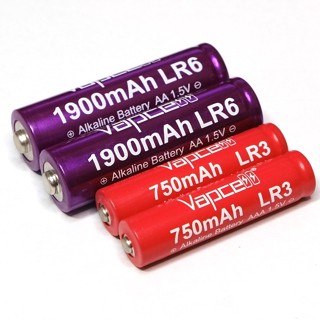 ถ่าน (แท้100%) ถ่าน Vapcell AA Alkaline 1900mah 1.5v สีม่วง จำนวน 2 ก้อน