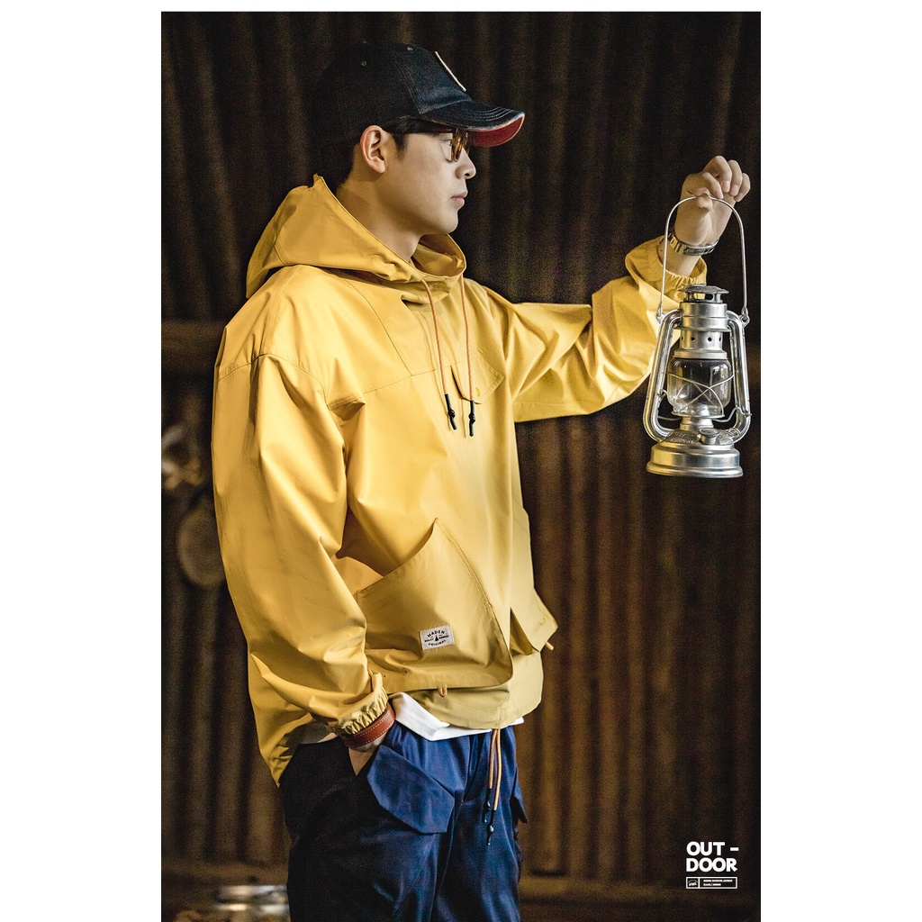 Retro เสื้อผ้าทํางานสไตล์ผู้ชายเยาวชนแฟชั่น talent mountain กลางแจ้งหลายกระเป๋า hooded jumpsuit windproof pullover functional สไตล์เสื้อแจ็คเก็ตผู้ชาย — صورة 7
