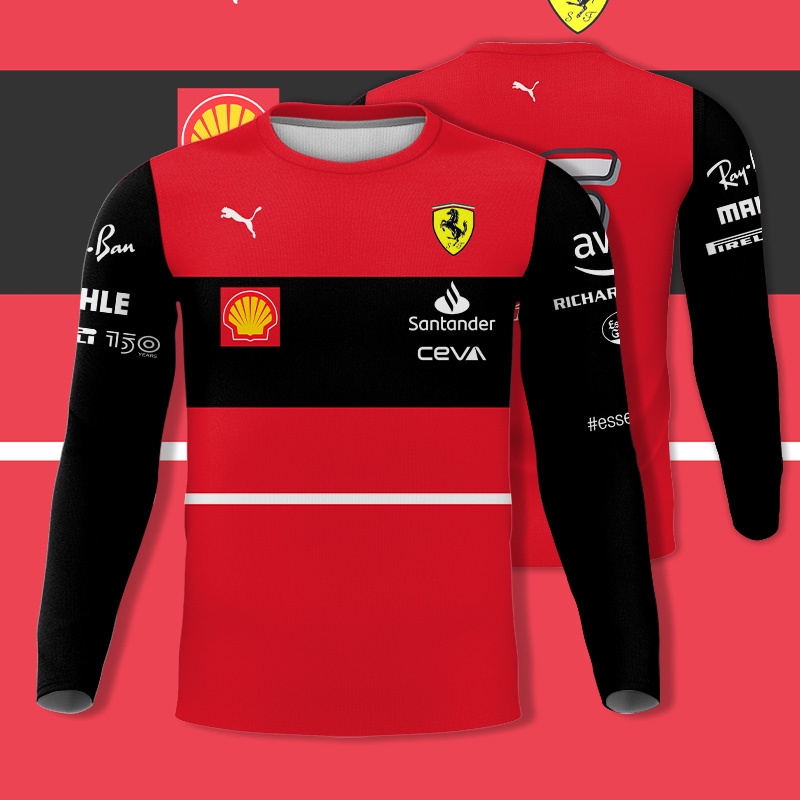 เสื้อแขนยาว ลายทีม Scuderia Ferrari 2022 2023