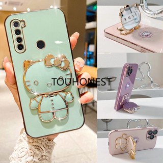 เคส Xiaomi Redmi Note 8 Pro เคส Redmi Note 9 Pro Max Casing Redmi Note 9S Cover Redmi 7 Cases Redmi A1 Case Redmi 9 Case Cute Anime Cartoon Vanity Mirror Hello Kitty Holder Phone Case With Metal Sheet TK โทรศัพท์มือถือ ลายการ์ตูน น่ารัก พร้อมแผ่นโลหะ