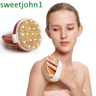 SWEETJOHN Anti Exfoliates Shower Brush Anti Cellulite Massage Tool Bristle Body Brush Without Handle Natural 2 In 1 Dead Skin Remover Bath Brush Blood Circulation Body Massager/Multicolor