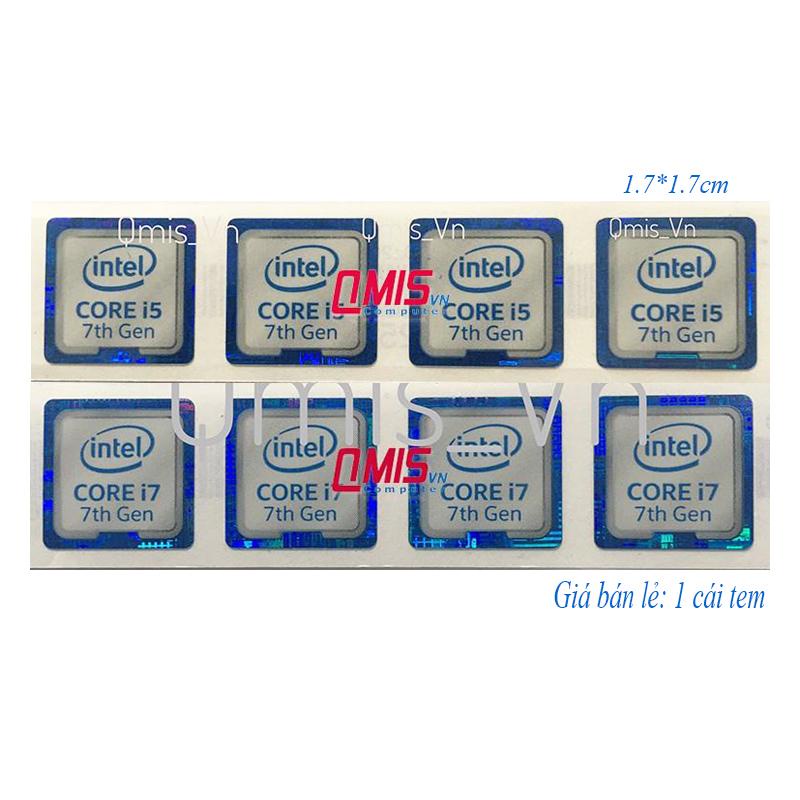 01 PCS INTEL CORE I5 I7 7th GENERATION LOGO STAMP, GEN 7 - INTEL CPU STICKER สําหรับ PC LAPTOP - สติ
