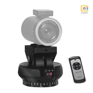 Andoer YT1200 หัวกระทะพาโนรามา 2 แกน AI Smart Face Tracking 360° ขาตั้งกล้องพาโนรามา หัวสามขา หมุนได้ ไร้สาย 9 ระดับ ความเร็วปรับได้ 1 กก.