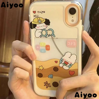 ✅เคสป้องกันโทรศัพท์มือถือใส แบบนิ่ม ลายลูกสุนัข และกระต่าย สําหรับ Apple iPhone 14 13promax 12 11pro xr xs 7 8plus