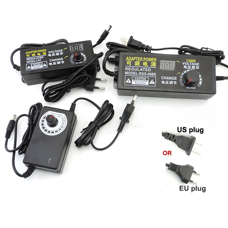แหล่งจ่ายไฟแบบปรับได้ 3V 5V 6V 8v 9V 12V 15V 18V 24V 1A 2A 5A 10A 220v ถึง 12V 24V 12 24 V โวลต์ AC 