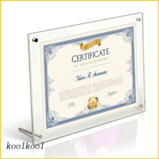 Koolool A4 Acrylic Photo Frame Display Stand Transparent Storage Bracket Shelf