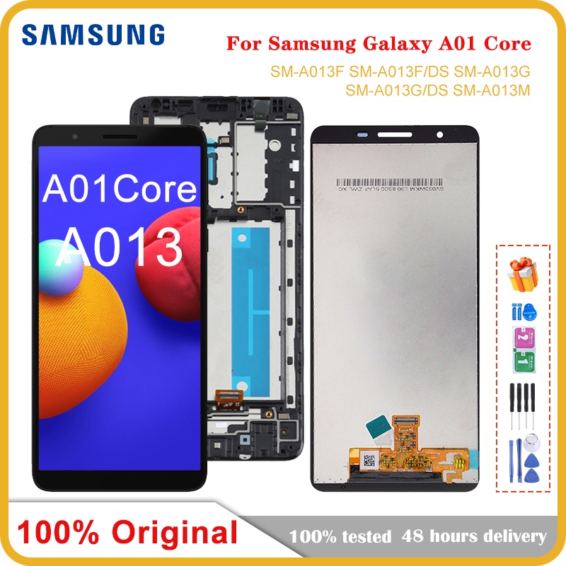 SAMSUNG AMOLEDสําหรับSamsung galaxy A01 core LCD SM-A013G A013 A013F A013G A013M/DSจอแสดงผลLCD Touch