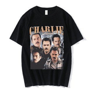 [S-5XL] GILDAN เสื้อยืด พิมพ์ลายกราฟฟิค Charlie Swan Soft Billy Burke สีขาว สไตล์วินเทจ