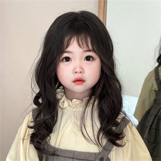 วิกผมหยิก แบบเต็มหน้าม้า น่ารัก สําหรับเด็ก