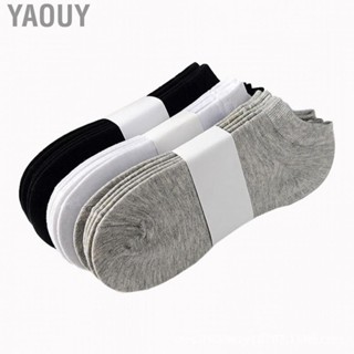 Yaouy Men Women Socks Summer Pure Color Soft Elastic Ergonomic Washable Simple Elegant Low Cut