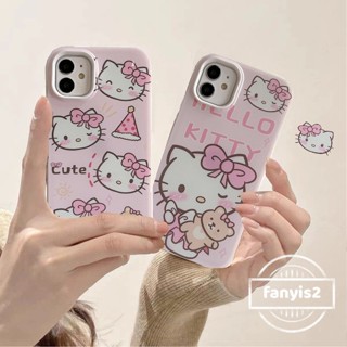 3 in 1 Phone Case 🌈 Compatible For iPhone 11 14 XR 13 12 Pro Max 8 7 6 6S Plus X Xs Max Se 2020 13 12 11 3 in 1 Phone Case Cartoon Hello Kitty Case Soft TPU Anti -fall protection Back Cover