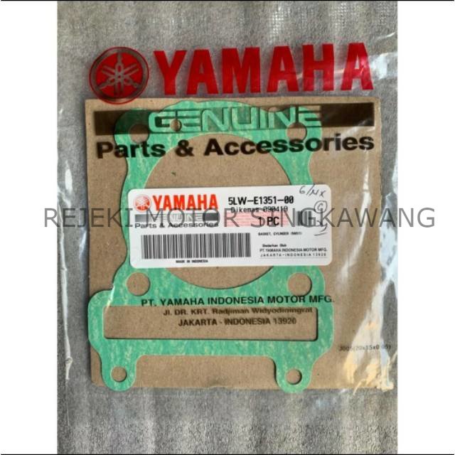 BOTTOM BLOCK GASKET MIO SPORTY MIO SOUL NOUVO ORIGINAL YAMAHA 5LW E1351 00 PACKING GASKET PACKAGE MI