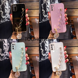 เคส INFINIX Hot 10 เคส infinix Hot 20 Play เคส infinix Hot 20S Hot 20i Case infinix Note 12 Vip Cover infinix Note 12 pro Casing infinix Zero Cases infinix Smart 5 Silicone Shockproof Cute Clover Four leaf Grass Pendant Chain Phone Case โทรศัพท์มือถือ