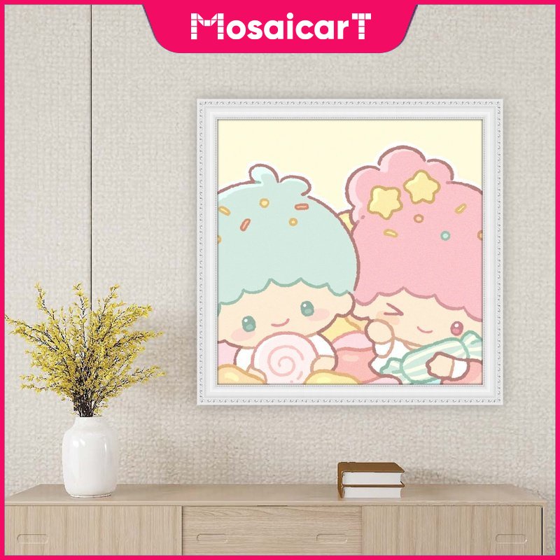 【MA】ภาพวาดปักเพชร 5d ลายการ์ตูน Cinnamoroll เฮลโลคิตตี้น่ารัก ขนาด 30x30 ซม. 40x40 ซม. 50x50 ซม. สําหรับเด็ก และผู้ใหญ่ ตกแต่งบ้าน DIY