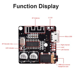 【SPT*】โมดูลรับสัญญาณ Ble5 0 MP3 บลูทูธ สําหรับลําโพงรถยนต์ DIY