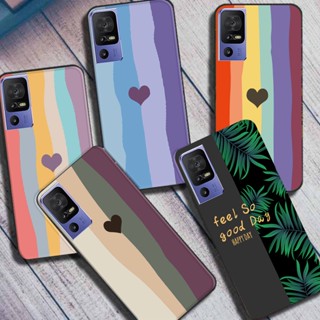 เคสโทรศัพท์ซิลิโคน TPU แบบนิ่ม ลายดอกไม้ และสัตว์น่ารัก สําหรับ TCL 40 SE 40SE