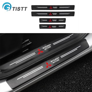 GTISTT 4ชิ้น คาร์บอนไฟเบอร์ แผ่นกันรอยประตูรถยน Carbon Fiber กันรอยประตูรถยนต์ สติ๊กเกอร์ติดรถ สำหรับ Mitsubishi Mirage G4 Attrage Strada Triton Lancer Xpander Outlander Pajero Montero Sport