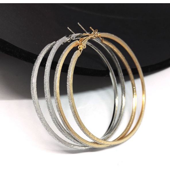 [Demomo2u] ต่างหู Big Ring Fashion Gold Silver