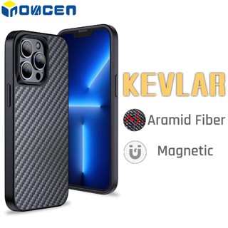 Inovagen ของแท้ KEVLAR เคสโทรศัพท์ คาร์บอนไฟเบอร์ และ TPU ขอบแม่เหล็ก หรูหรา บางพิเศษ สําหรับ 13 13 Pro 14 13 Pro Max