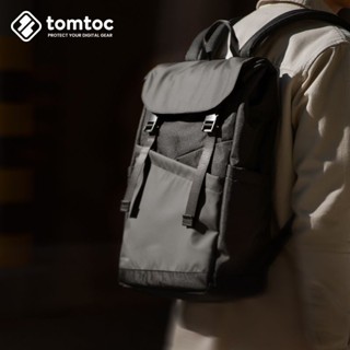 tomtoc geometric backpack laptop bag 16-inch College student bag lightweight retro waterproof