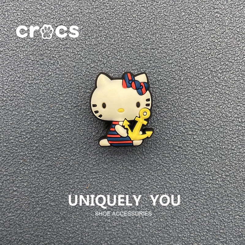 Crocs jibbitz charms การ์ตูนแมวน่ารักตกแต่งหัวเข็มขัดรองเท้าแฟชั่นเครื่องประดับ DIY