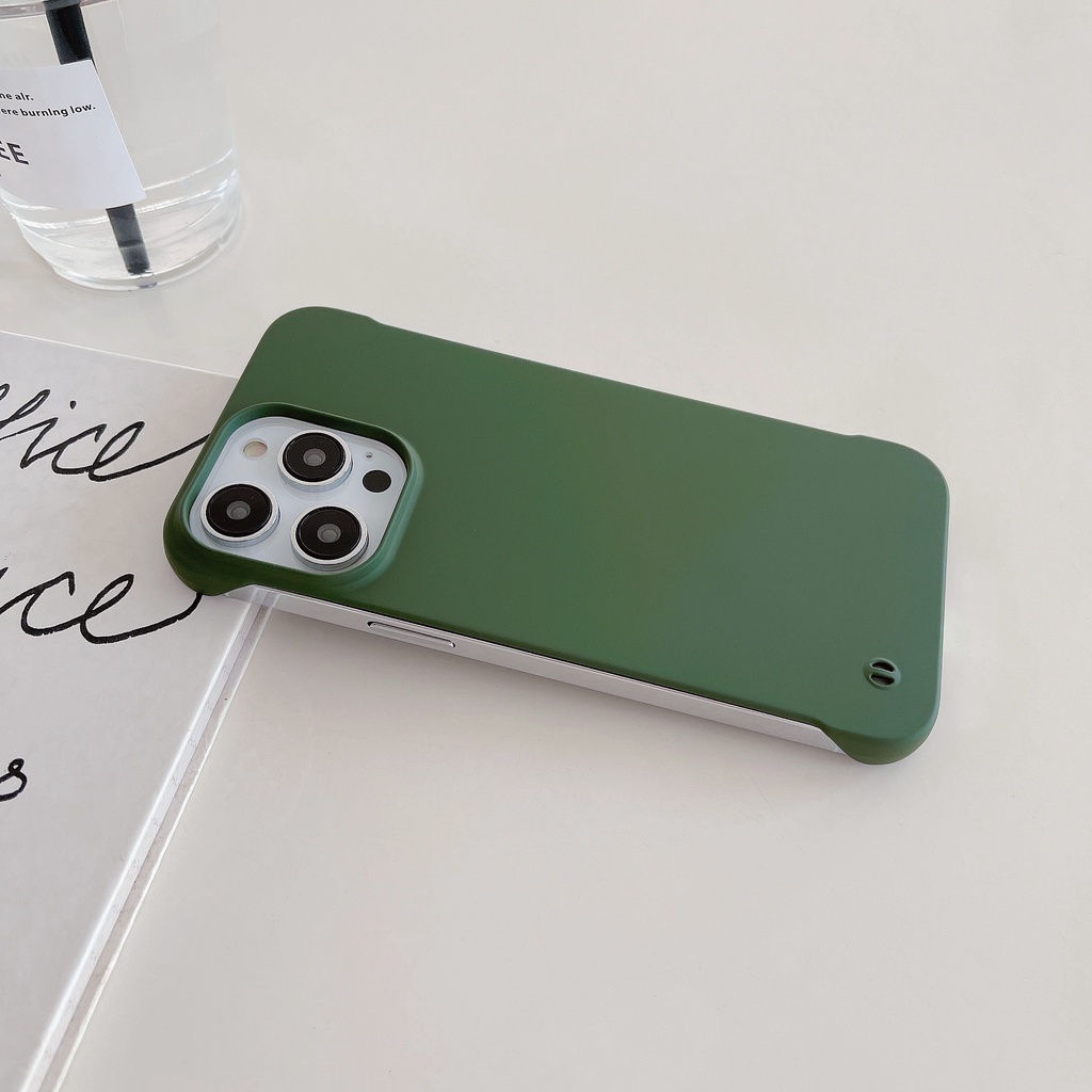 เคสโทรศัพท์มือถือ เนื้อแมตต์ ไร้กรอบ น้ําหนักเบา สําหรับ iPhone 14 13 12 11 Pro Max Mini Plus